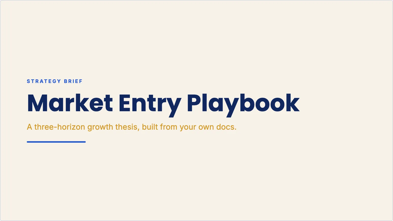 Executive Cobalt presentation theme slide preview